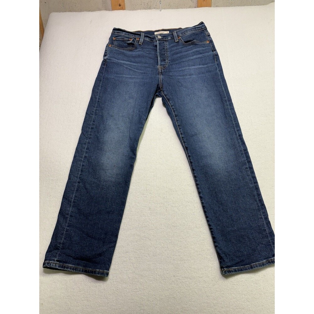 Levi’s Women’s Jeans 31x28 Wedgie Straight Button Fly Stretch Denim Blue